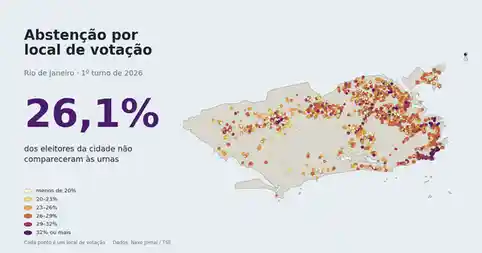 Miniatura de compartilhamento: Mapa de abstenções — Rio de Janeiro